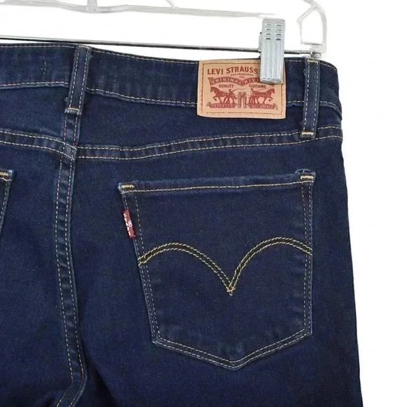 Levi's 711 Skinny Jeans Dark Wash Medium Rise Size 27 - Picture 7 of 15